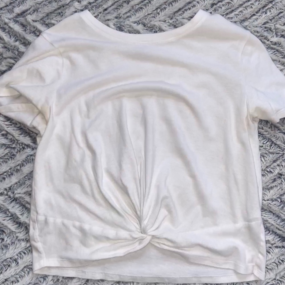 Hollister White Front-Tie T-shirt
